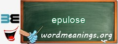 WordMeaning blackboard for epulose